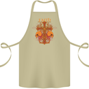 Faith Demonic Skulls Gothic Heavy Metal Cotton Apron 100% Organic Khaki