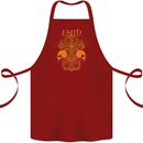 Faith Demonic Skulls Gothic Heavy Metal Cotton Apron 100% Organic Maroon