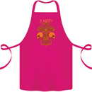 Faith Demonic Skulls Gothic Heavy Metal Cotton Apron 100% Organic Pink