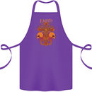 Faith Demonic Skulls Gothic Heavy Metal Cotton Apron 100% Organic Purple