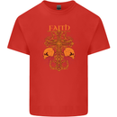 Faith Demonic Skulls Gothic Heavy Metal Kids T-Shirt Childrens Red