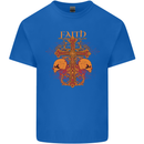 Faith Demonic Skulls Gothic Heavy Metal Kids T-Shirt Childrens Royal Blue