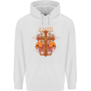 Faith Demonic Skulls Gothic Heavy Metal Mens 80% Cotton Hoodie White
