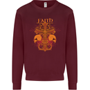 Faith Demonic Skulls Gothic Heavy Metal Mens Sweatshirt Jumper Maroon