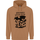 Fantasy Writer Author Novelist Dragons Mens 80% Cotton Hoodie Caramel Latte