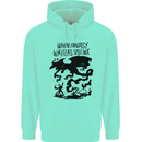 Fantasy Writer Author Novelist Dragons Mens 80% Cotton Hoodie Peppermint
