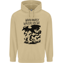 Fantasy Writer Author Novelist Dragons Mens 80% Cotton Hoodie Sand