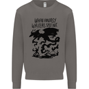 Fantasy Writer Author Novelist Dragons Mens Sweatshirt Jumper Charcoal