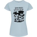 Fantasy Writer Author Novelist Dragons Womens Petite Cut T-Shirt Light Blue