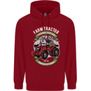 Farm Tractor Farming Farmer Childrens Kids Hoodie Red