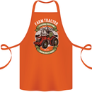 Farm Tractor Farming Farmer Cotton Apron 100% Organic Orange