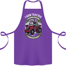 Farm Tractor Farming Farmer Cotton Apron 100% Organic Purple