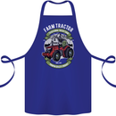 Farm Tractor Farming Farmer Cotton Apron 100% Organic Royal Blue