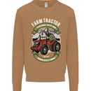 Farm Tractor Farming Farmer Mens Sweatshirt Jumper Caramel Latte