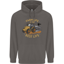 Farming Farm Life is the Best Life Farmer Mens 80% Cotton Hoodie Charcoal