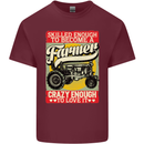 Farming Skilled Enough to Be a Farmer Mens Cotton T-Shirt Tee Top Maroon