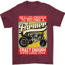 Farming Skilled Enough to Be a Farmer Mens T-Shirt Cotton Gildan Maroon