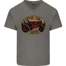 Farming Support Your Local Farmer Mens V-Neck Cotton T-Shirt Charcoal