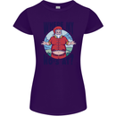 Father Christmas Where My Ho's at? Womens Petite Cut T-Shirt Purple
