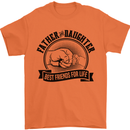 Father & Daughter Best Friends Father's Day Mens T-Shirt Cotton Gildan Orange