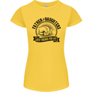 Father & Daughters Best Friends Fathers Day Womens Petite Cut T-Shirt Yellow