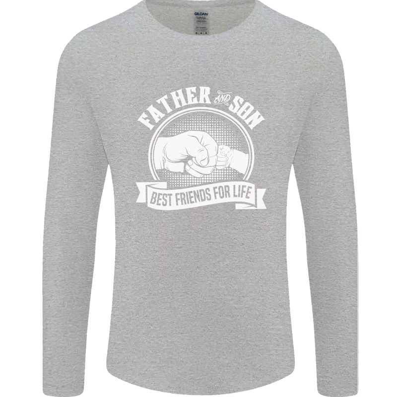 Father & Son Best Friends for Life Mens Long Sleeve T-Shirt Sports Grey