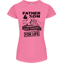 Father & Son Best Friends for Life Womens Petite Cut T-Shirt Azalea