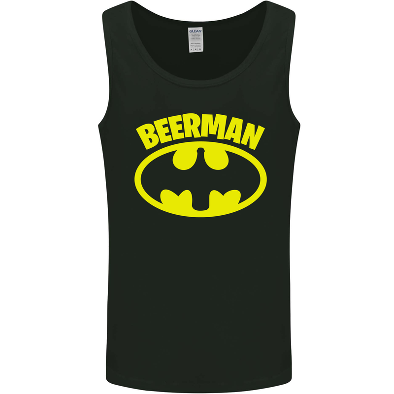 Father's Day Beer Man Funny Alcohol Mens Vest Tank Top Black