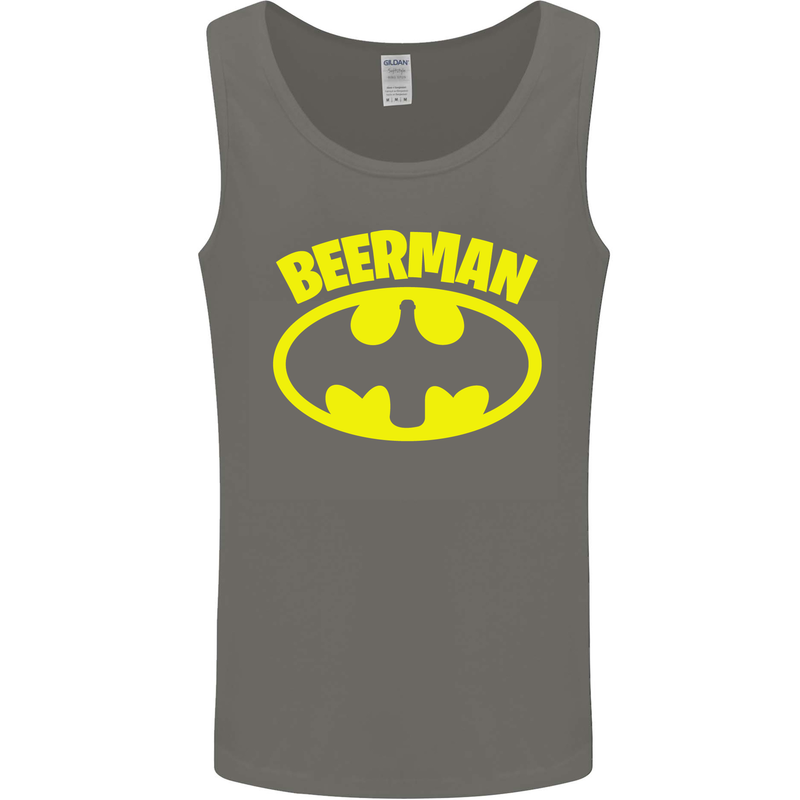 Father's Day Beer Man Funny Alcohol Mens Vest Tank Top Charcoal