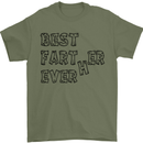 Father's Day Best Farter Ever Funny Farting Mens T-Shirt Cotton Gildan Military Green