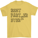 Father's Day Best Farter Ever Funny Farting Mens T-Shirt Cotton Gildan Yellow