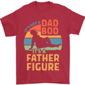 Father's Day Dad Bod It's a Father Figure Mens T-Shirt Cotton Gildan Red