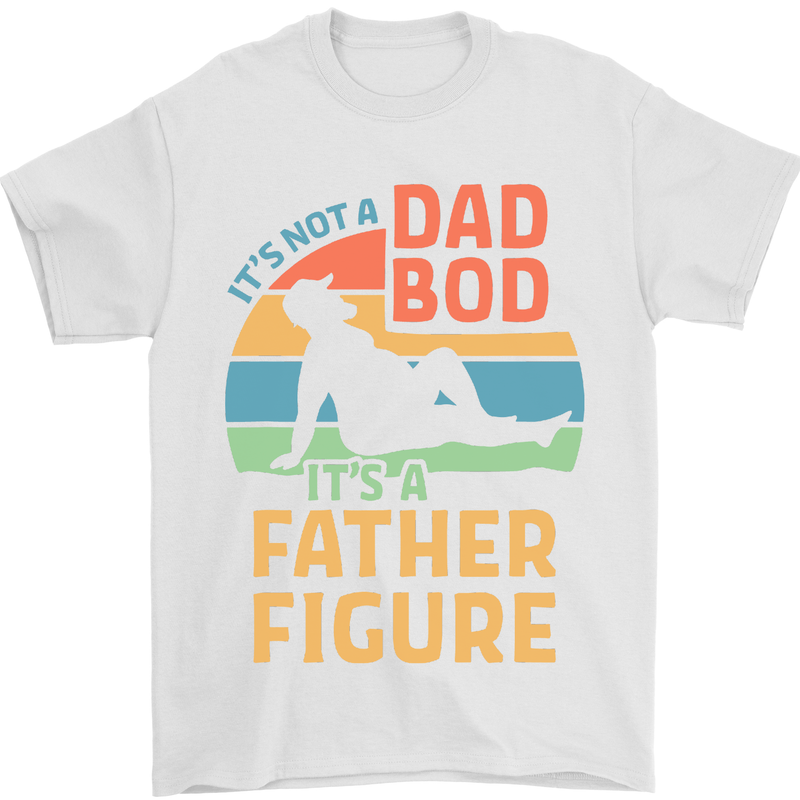 Father's Day Dad Bod It's a Father Figure Mens T-Shirt Cotton Gildan White