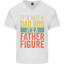 Father's Day Dad Bod It's a Father Figure Mens V-Neck Cotton T-Shirt White
