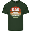 Father's Day Dad  the Man Myth Legend Funny Mens Cotton T-Shirt Tee Top Forest Green