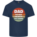 Father's Day Dad  the Man Myth Legend Funny Mens Cotton T-Shirt Tee Top Navy Blue