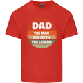 Father's Day Dad  the Man Myth Legend Funny Mens Cotton T-Shirt Tee Top Red