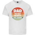 Father's Day Dad  the Man Myth Legend Funny Mens Cotton T-Shirt Tee Top White