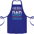 Father's Day Fishing Dad & Son Fisherman Cotton Apron 100% Organic Royal Blue