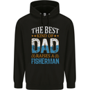Father's Day Fishing Dad & Son Fisherman Mens 80% Cotton Hoodie Black