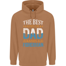 Father's Day Fishing Dad & Son Fisherman Mens 80% Cotton Hoodie Caramel Latte