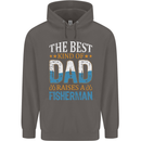 Father's Day Fishing Dad & Son Fisherman Mens 80% Cotton Hoodie Charcoal