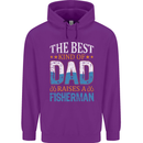 Father's Day Fishing Dad & Son Fisherman Mens 80% Cotton Hoodie Purple