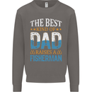 Father's Day Fishing Dad & Son Fisherman Mens Sweatshirt Jumper Charcoal