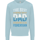 Father's Day Fishing Dad & Son Fisherman Mens Sweatshirt Jumper Light Blue