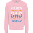 Father's Day Fishing Dad & Son Fisherman Mens Sweatshirt Jumper Light Pink