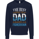Father's Day Fishing Dad & Son Fisherman Mens Sweatshirt Jumper Navy Blue