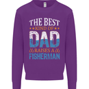 Father's Day Fishing Dad & Son Fisherman Mens Sweatshirt Jumper Purple