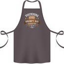 Father's Day Grumpy Old Dad's Club Funny Cotton Apron 100% Organic Dark Grey