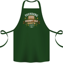 Father's Day Grumpy Old Dad's Club Funny Cotton Apron 100% Organic Forest Green
